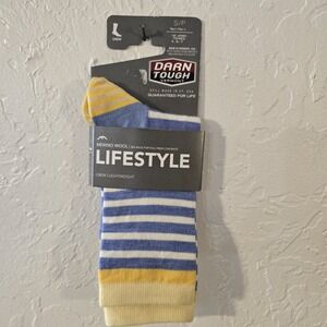 USA DARN TOUGH 6039 County Blue Women's Morgan Crew Lightweight Lifestyle Sock S